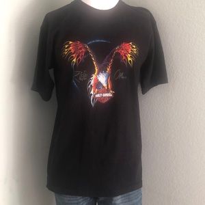 Harley Davidson Short Sleeve Black Eagle Maui Hawaii Shirt - L